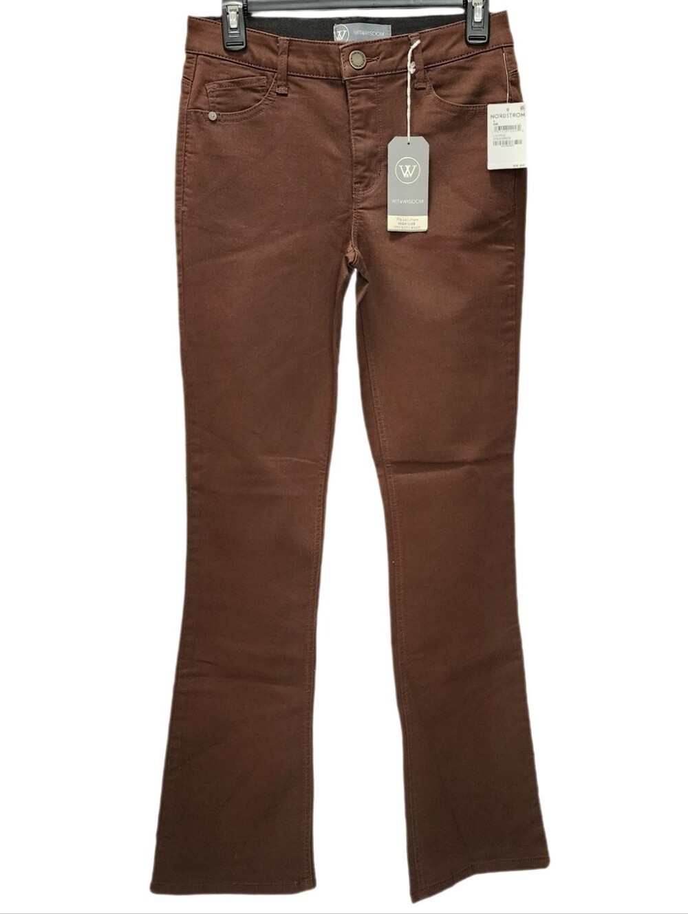 Wit & Wisdom Itty Bitty Bootcut Pants High Rise Ab Solution Cold Brew 4